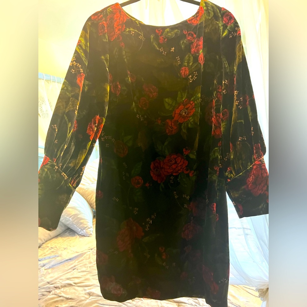 Beautiful floral velvet Ann Taylor dress